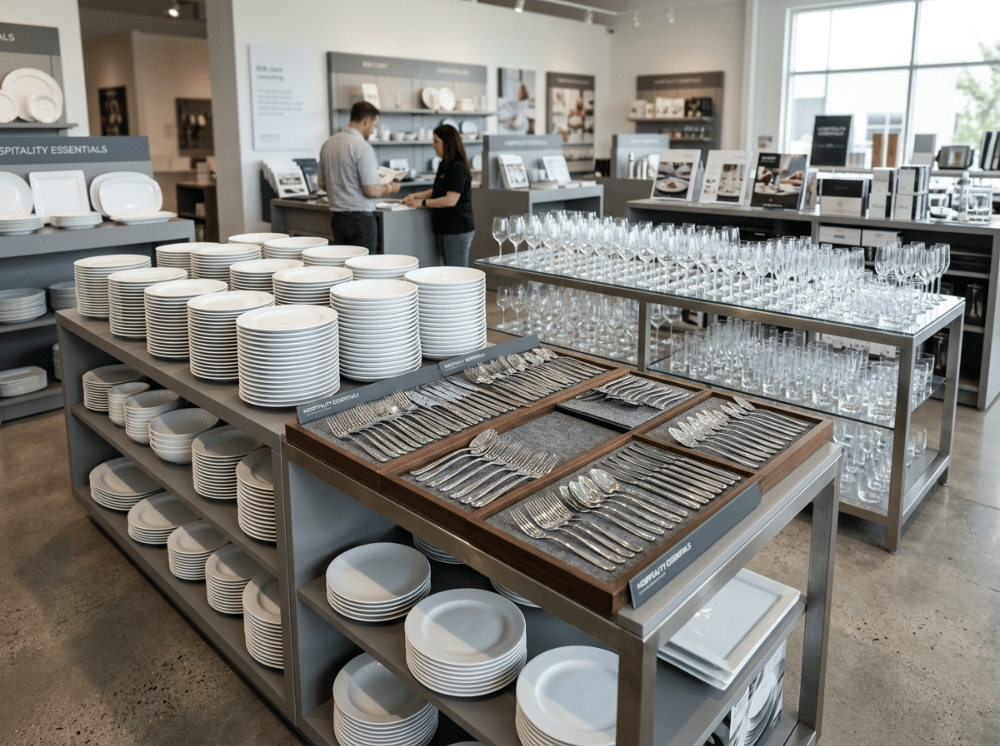 Coordinated hospitality service equipment prepared for bulk ordering and replacement planning Coordinated hospitality service equipment prepared for bulk ordering and replacement planning