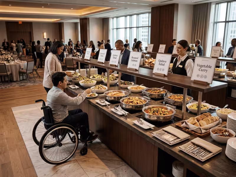 Accessible buffet setup Accessible buffet setup