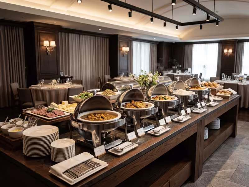 Buffet counter setup