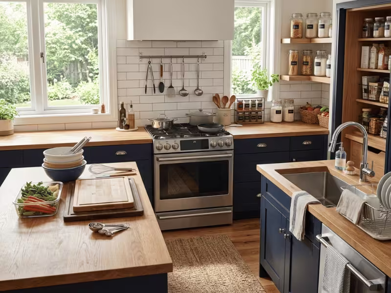 Kitchen storage zones Kitchen storage zones