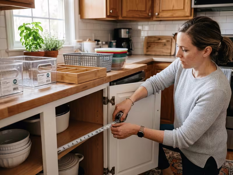Measuring kitchen storage Measuring kitchen storage