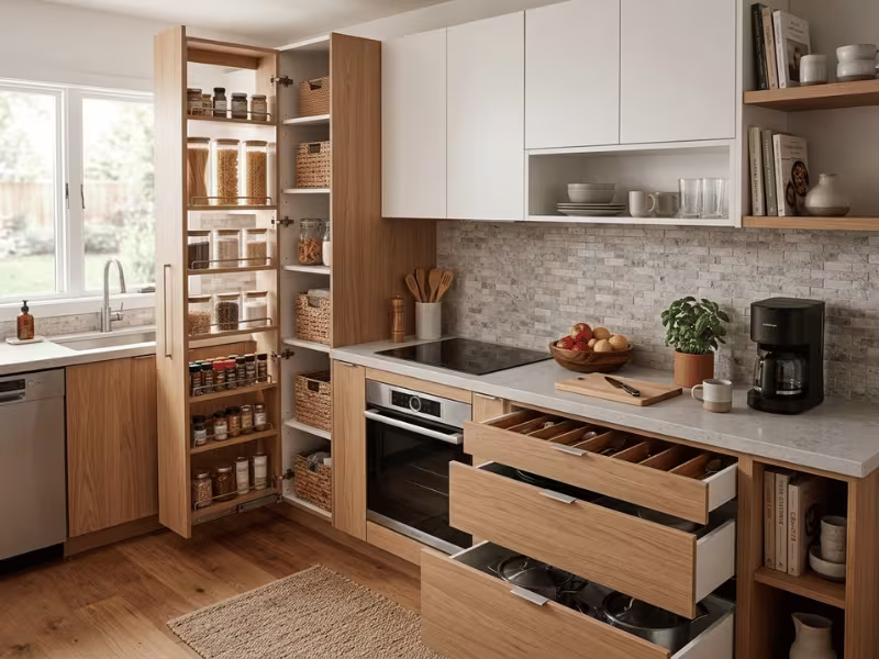 Organized kitchen storage