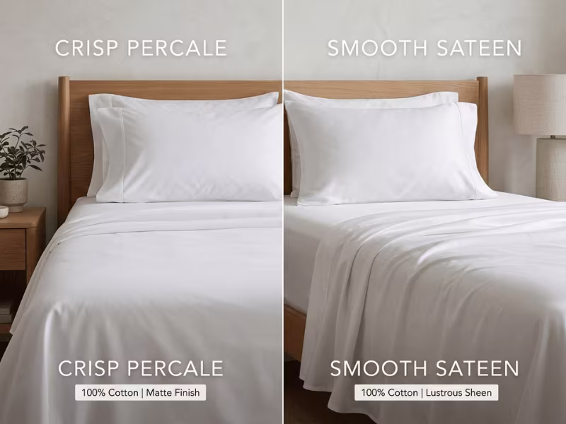 Percale and sateen sheet comparison Percale and sateen sheet comparison